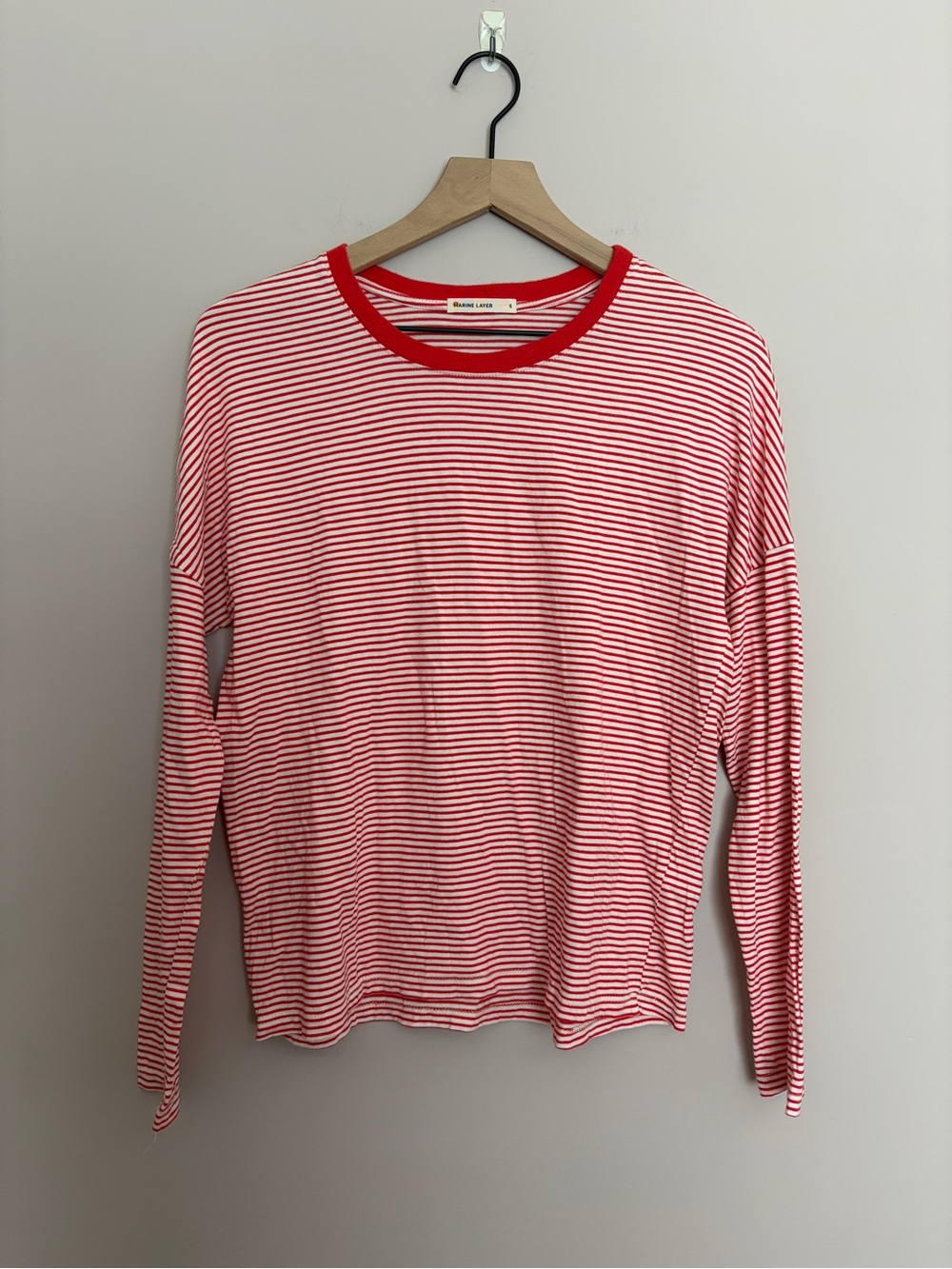 Marine Layer Valerie Striped Long Sleeve Shirt Small - Picture 2 of 5
